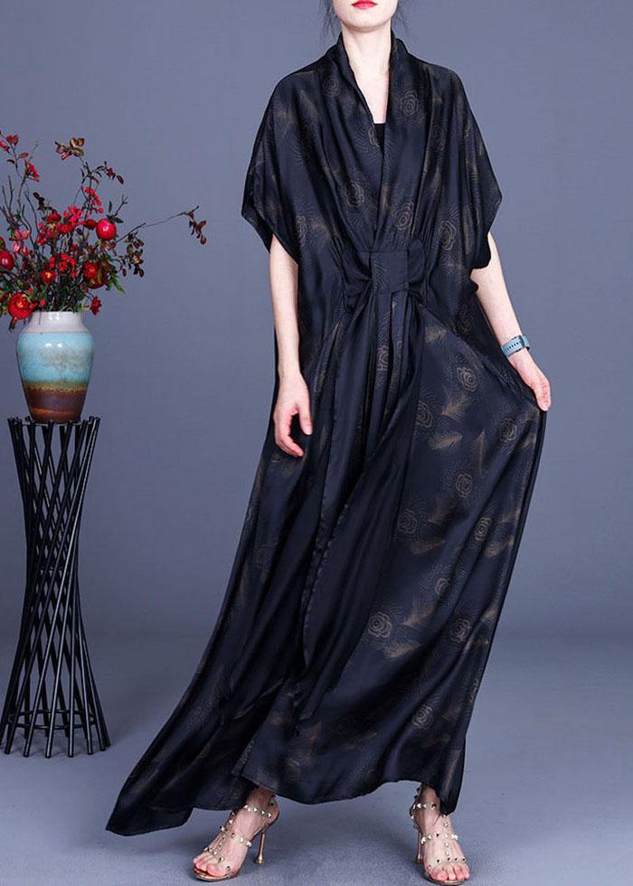 Kvinnors Lätt Klänning Luftig Bomull-1