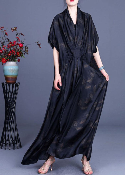 Kvinnors Lätt Klänning Luftig Bomull-1