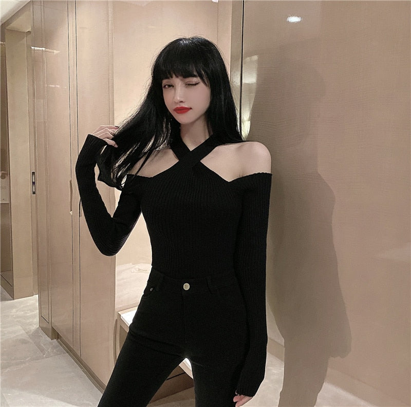 Dam Blus Off-Shoulder Enfärgad Viskos och Polyester-3