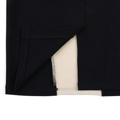 Dam Etuiklänning Fyrkantig Utdragning Polyester Spandex-6