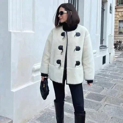 Dam Vintertröja Avslappnad Passform Mjuk Värmande Tyg-4