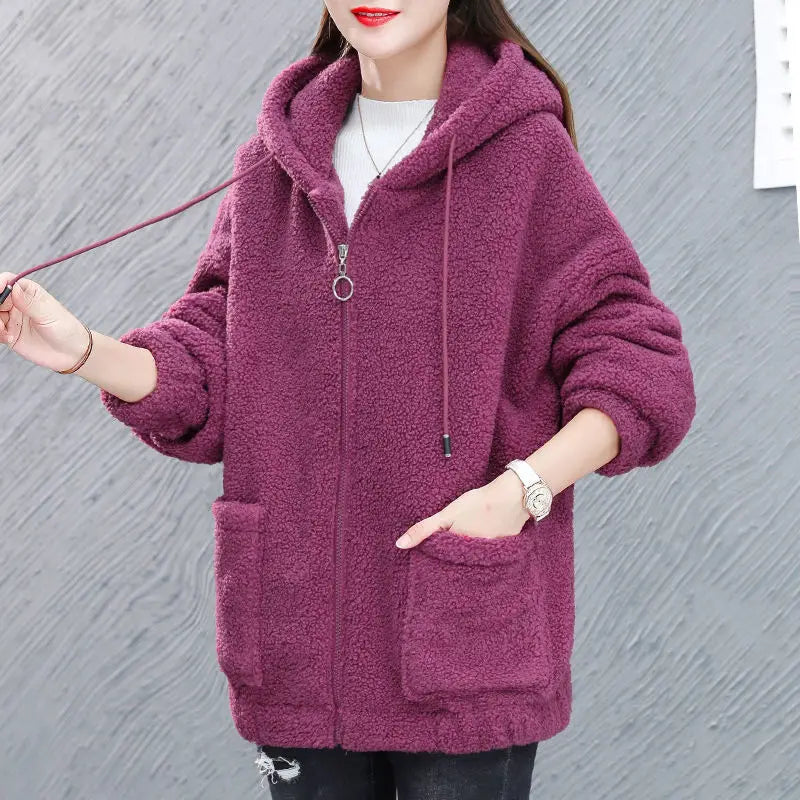 Variant image for Dam Fleeceväst med Huva Avslappnad Fleece-7