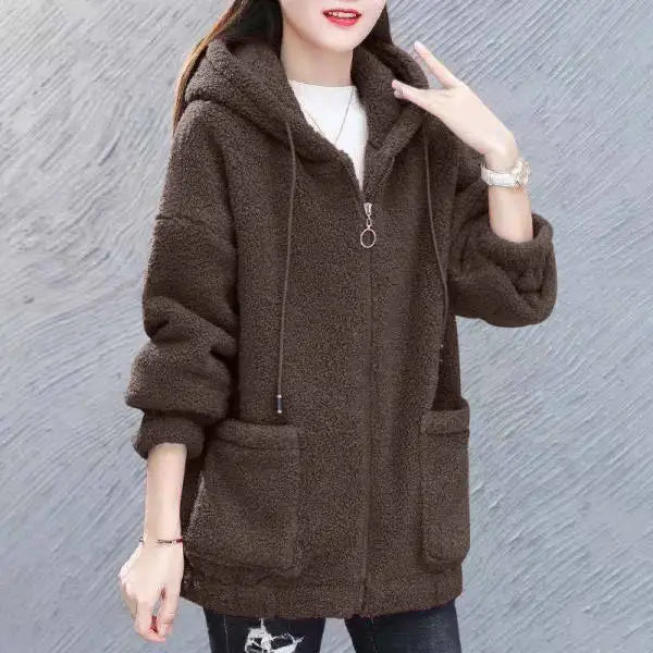 Variant image for Dam Fleeceväst med Huva Avslappnad Fleece-13