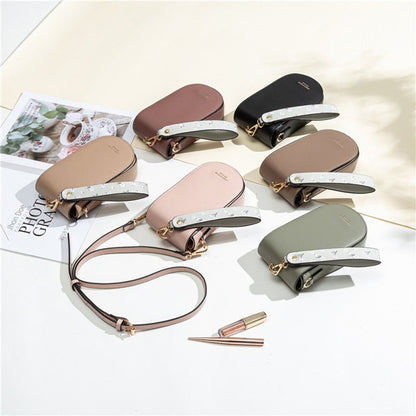 Dam Mini Handväska Blommönster PU-Läder-4