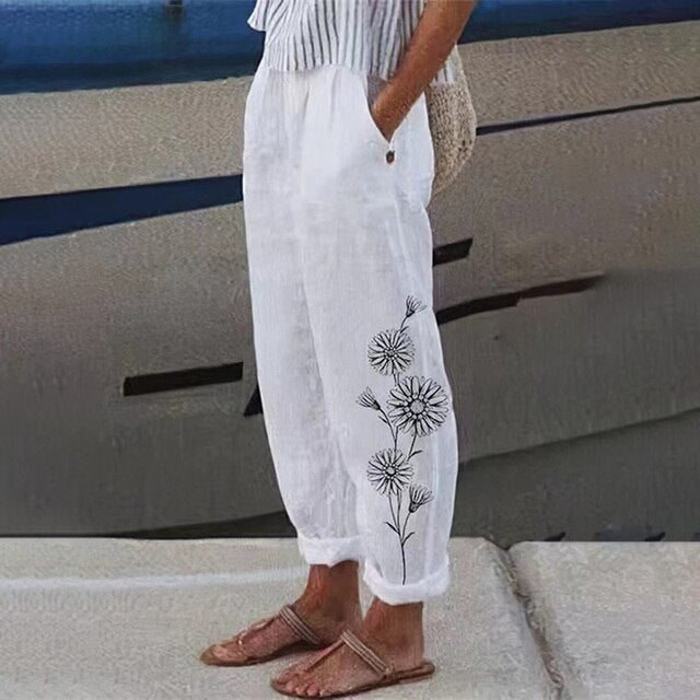 Variant image for Kvinnors Lätta Byxor Elegant Design 100% Bomull-19