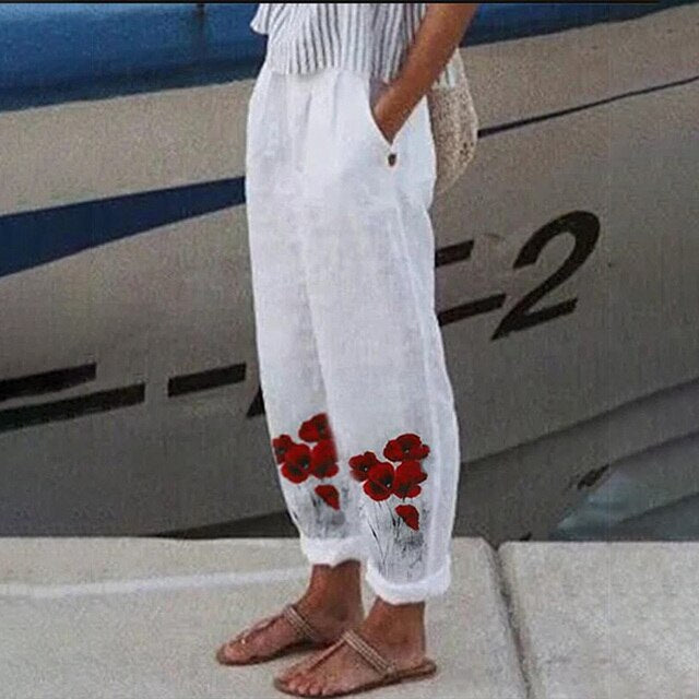 Variant image for Kvinnors Lätta Byxor Elegant Design 100% Bomull-43