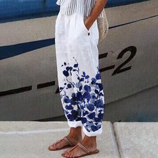 Variant image for Kvinnors Lätta Byxor Elegant Design 100% Bomull-1