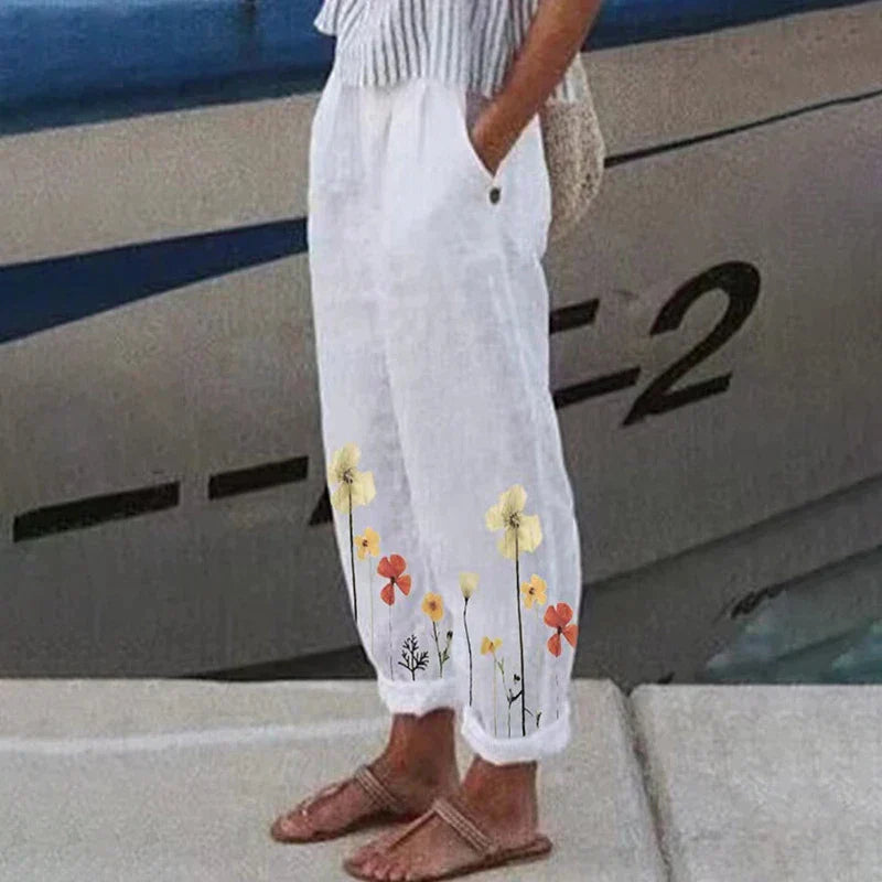 Variant image for Kvinnors Lätta Byxor Elegant Design 100% Bomull-61