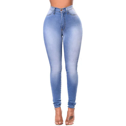 Dam Jeans Hög Midja Stretch Smala-6