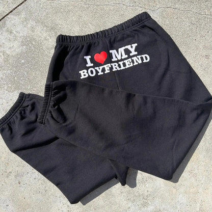 Dam Joggingbyxor Lekfull Design Mjuk Tyg-3