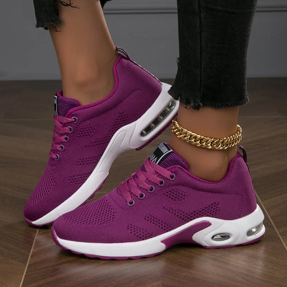 Dam Löparskor Lätta Mesh Design för Träning och Joggning-4