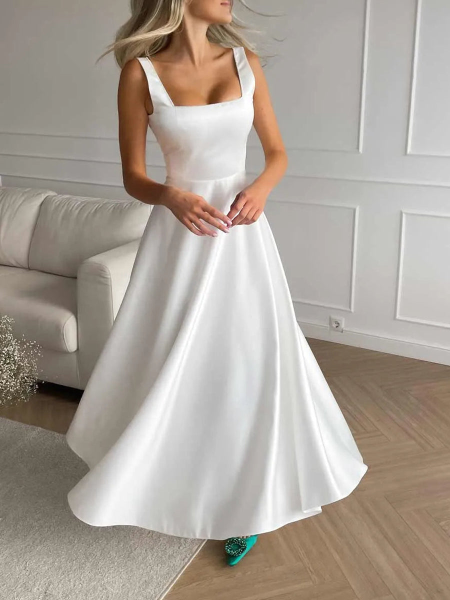 Dam Cocktailklänning A-Linje Polyester Elegant-6