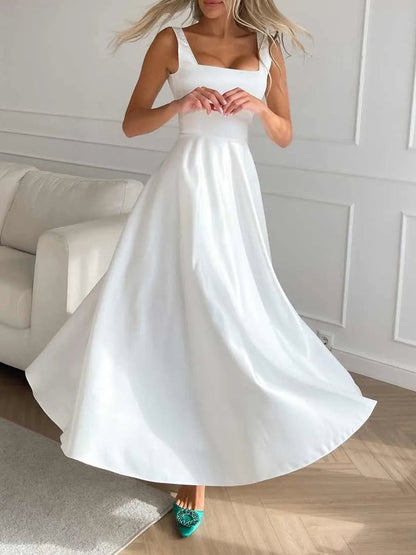 Dam Cocktailklänning A-Linje Polyester Elegant-4
