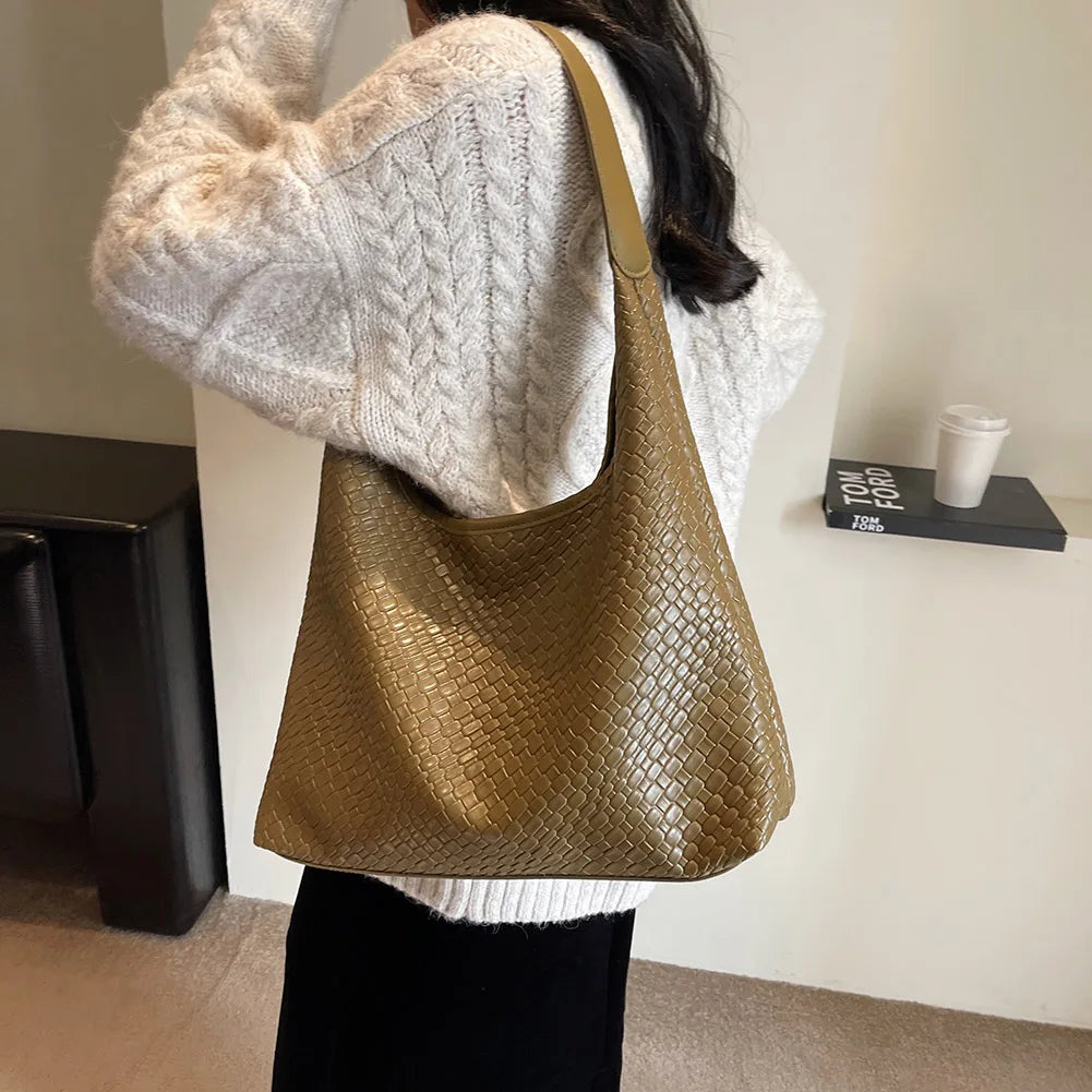 Dam Axelväska Hobo Design Mjukt PU-Läder-4