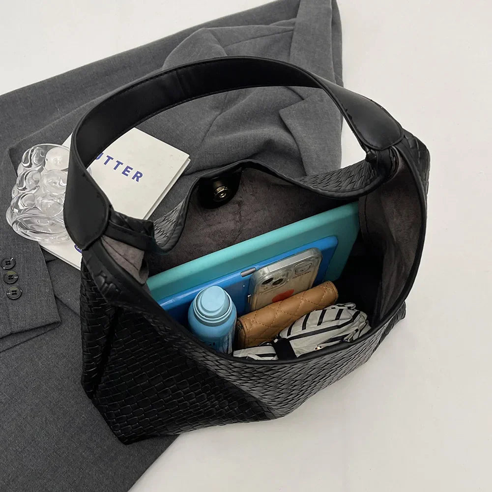 Dam Axelväska Hobo Design Mjukt PU-Läder-5