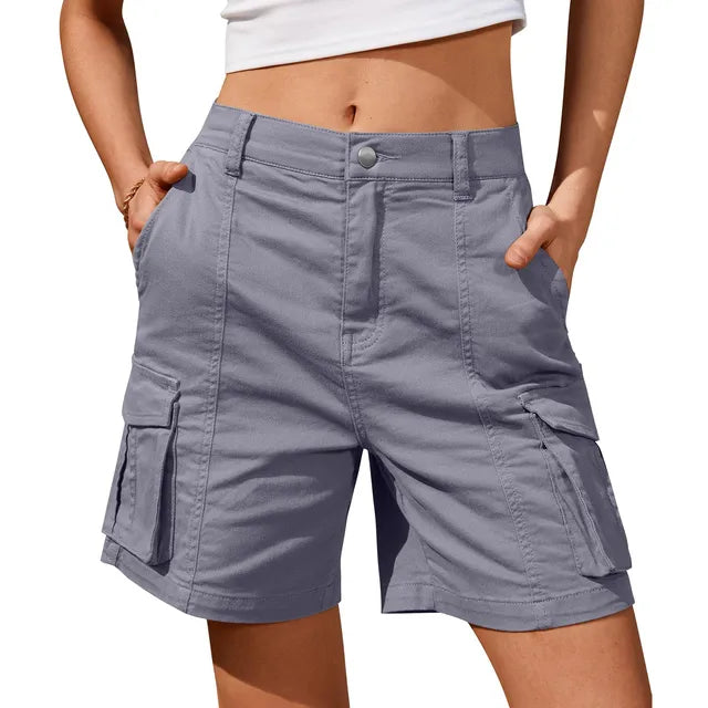 Kvinnors Lastshorts Vintage Stil Elastisk Midja Hållbart Tyg 8