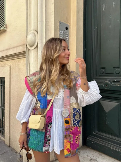 Dam Väst Trendig Tryckt Design Högkvalitativt Tyg 6