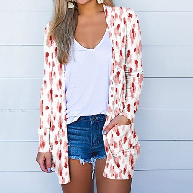 Variant image for Kvinnor Bohemisk Kofta Mjuk Material med Fransar och Broderier-31