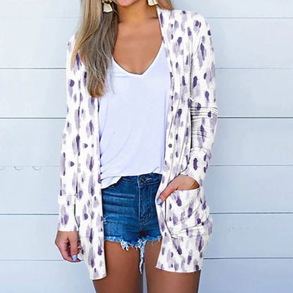 Variant image for Kvinnor Bohemisk Kofta Mjuk Material med Fransar och Broderier-14