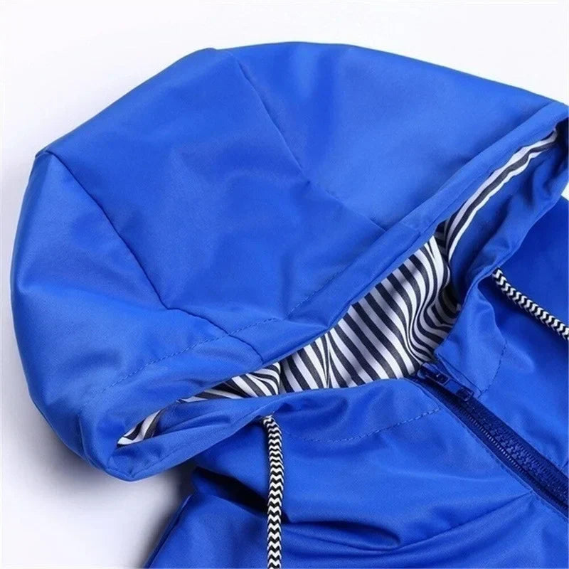 Kvinnors Vattentät Trenchrock Justerbar Midja Polyester-4