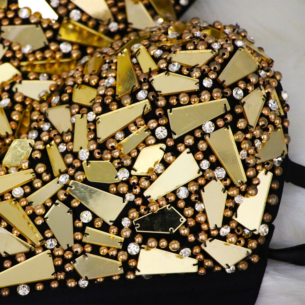 Dam Camisole Geometrisk Pärlskörd Spandex Polyester-4