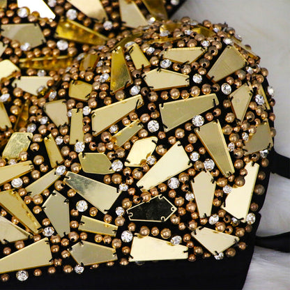 Dam Camisole Geometrisk Pärlskörd Spandex Polyester-4