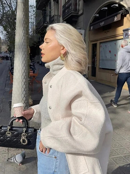 Variant image for Dam Kappa Monokrom Bomullsblandning Långa Ärmar med Fickor-1