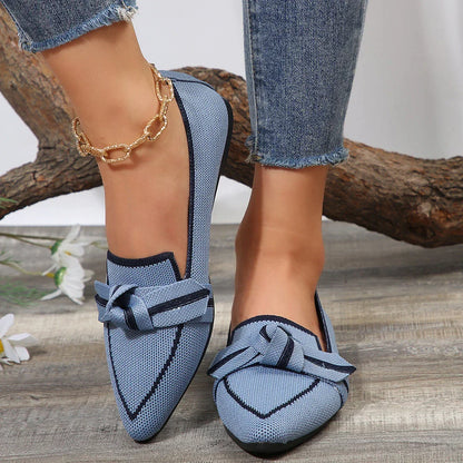 Variant image for Dam Platta Skor Spets Färgblockdesign Andningsbart Syntetmaterial-17