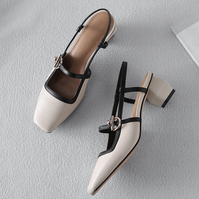 Dam Sandaler Gladiatorer i Äkta Läder med Remmar-4