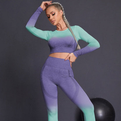 Dam Tröja Activewear Nylon Långa Ärmar Snabbtorkande-2