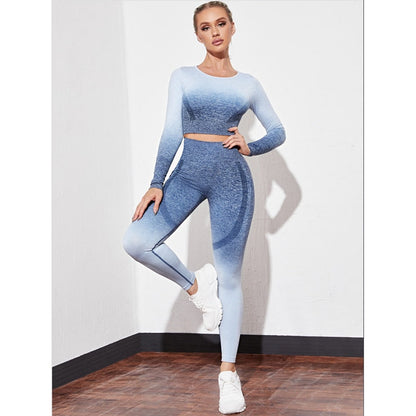 Dam Tröja Activewear Nylon Långa Ärmar Snabbtorkande-5