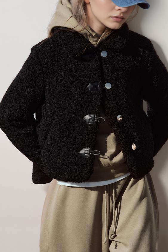 Lång Vinterrock Dam Trendig Design 100% Polyester-2