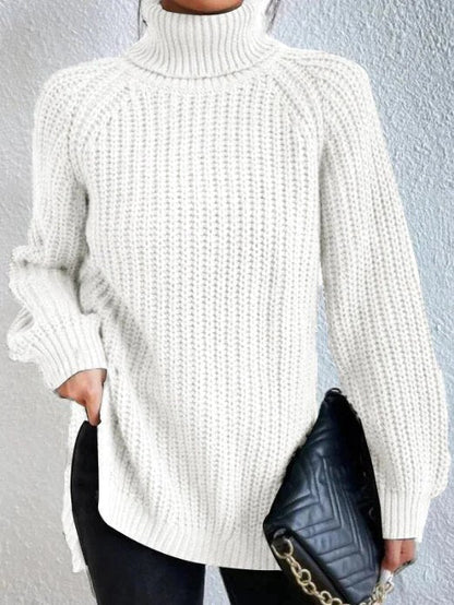 Variant image for Kvinnors Turtleneck Tröja Avslappnad Bomull Polyester-7