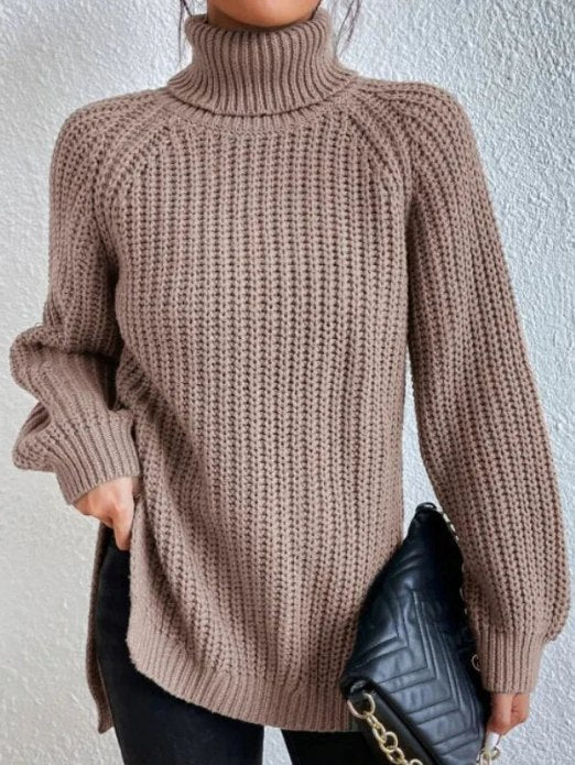 Variant image for Kvinnors Turtleneck Tröja Avslappnad Bomull Polyester-19