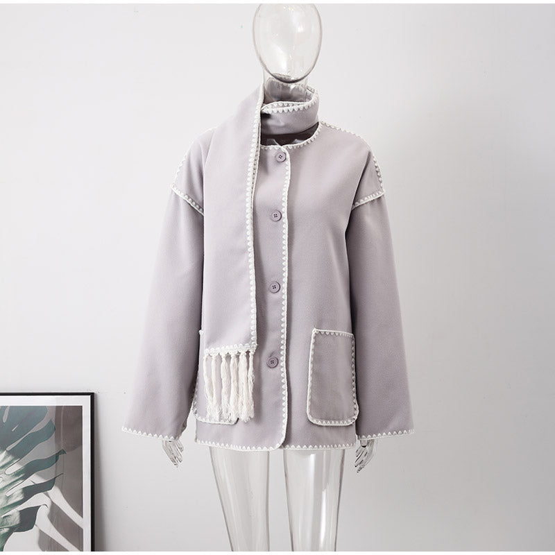 Kvinnors Kappa och Halsduk Modern Elegant Polyester-4