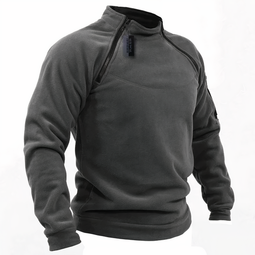 Herr Plyschtröja med Funktionella Fickor Komfortabel Design-1