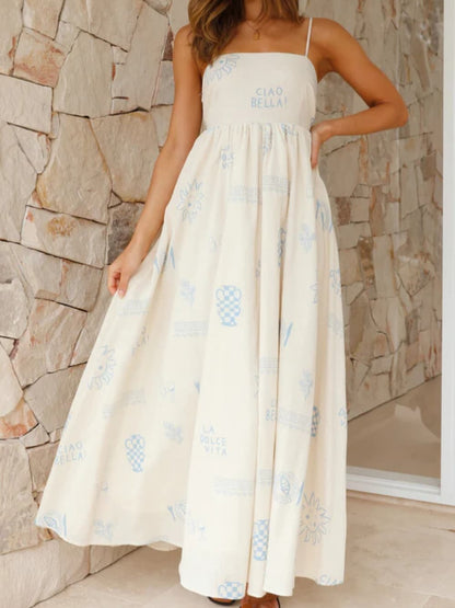 Variant image for Dam Maxiklänning Spaghettiband Lätt Tyg Elegant-6