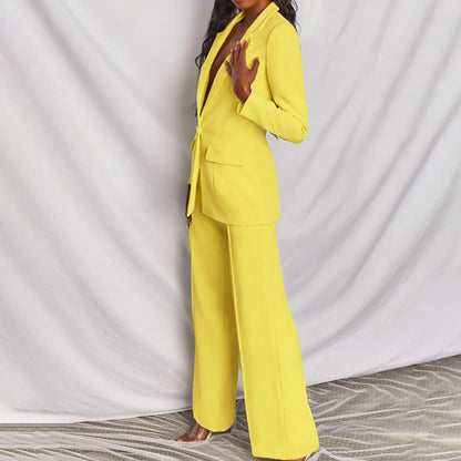 Kvinnors Blazer Set Elegant Polyester Elastan-3