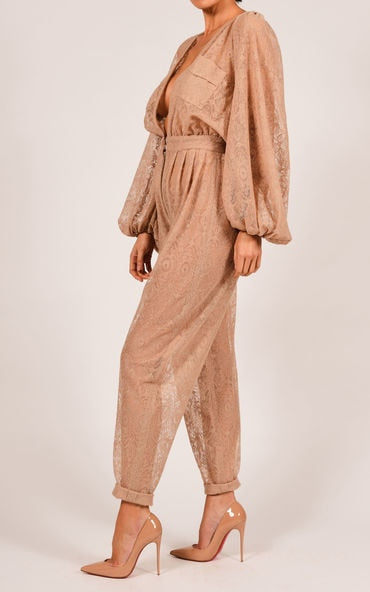 Kvinnors Jumpsuit Långärmad Polyester Elegant Passform-6
