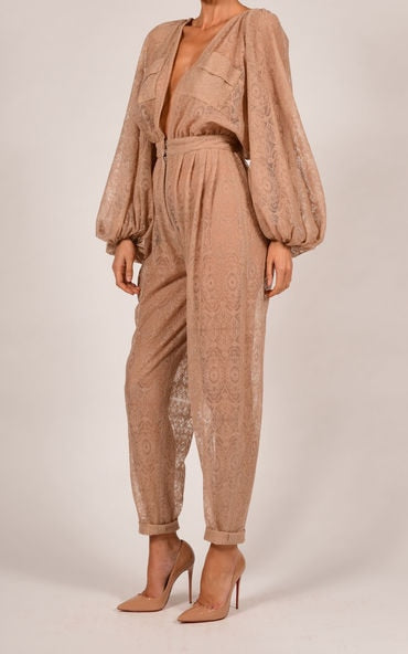 Kvinnors Jumpsuit Långärmad Polyester Elegant Passform-5