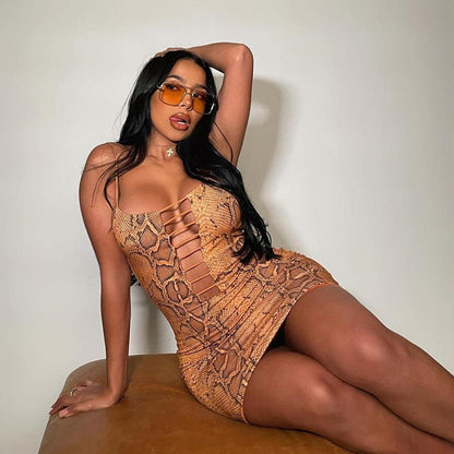 Kvinnors Mini Klänning Ärmlös Spaghetti Band Polyester-2