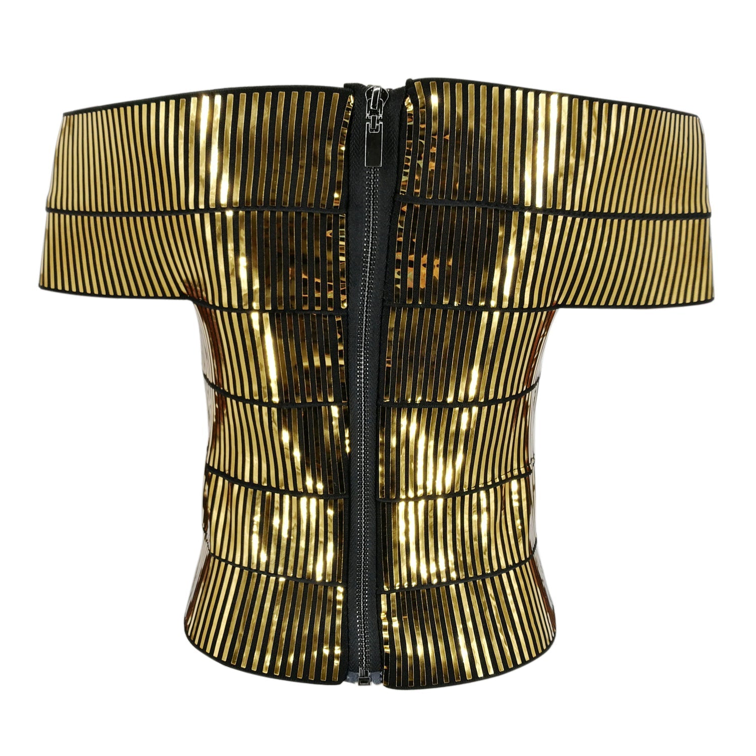 Dam Off-Shoulder Topp Randig Bomull Polyester-2