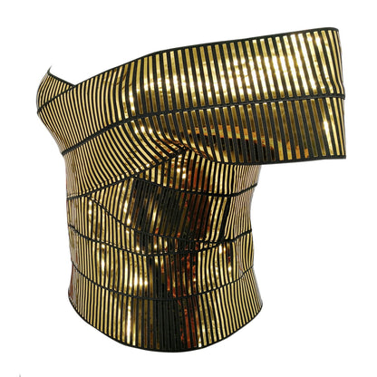 Dam Off-Shoulder Topp Randig Bomull Polyester-3