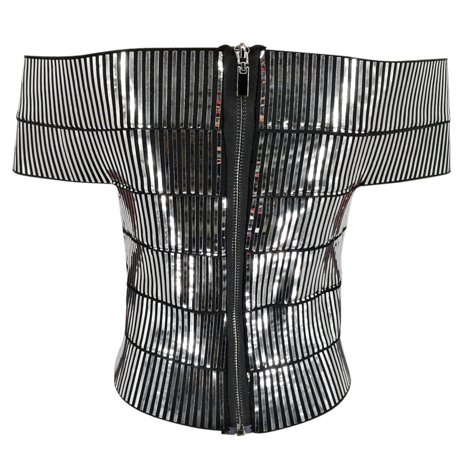 Dam Off-Shoulder Topp Randig Bomull Polyester-6