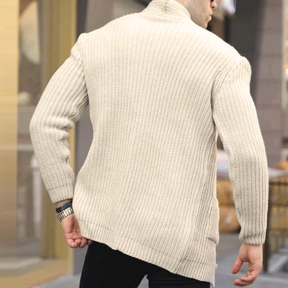 Dam Lång Kofta Stickad Akryl Modern Design-2