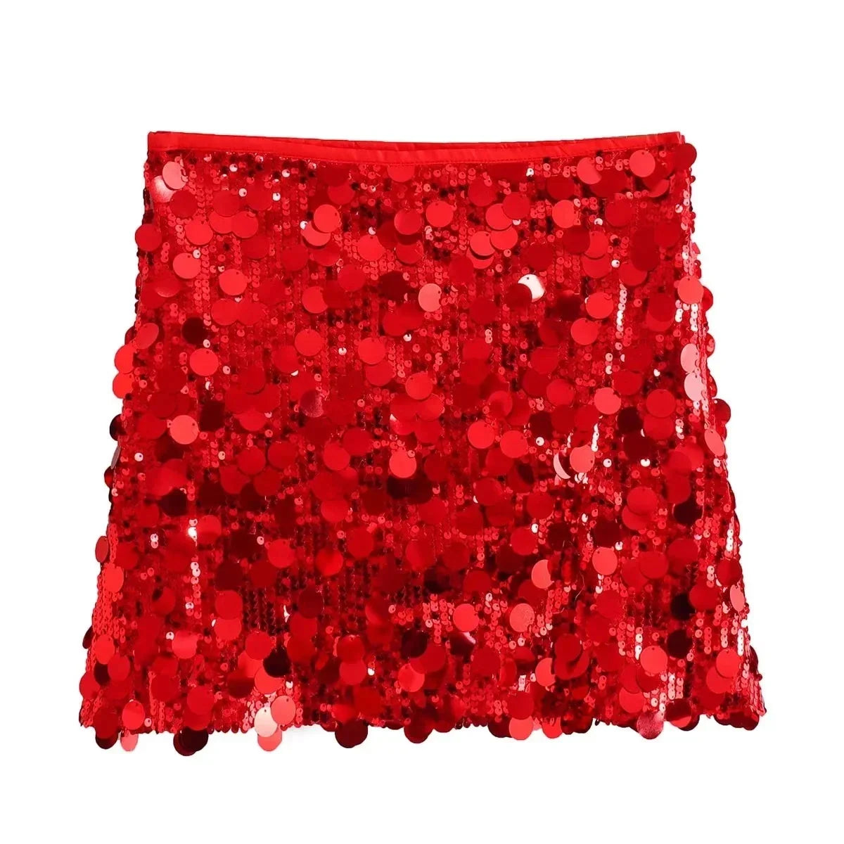 Kvinnors Mini Paljettkjol Elegant Polyester för Fest och Utekvällar 11