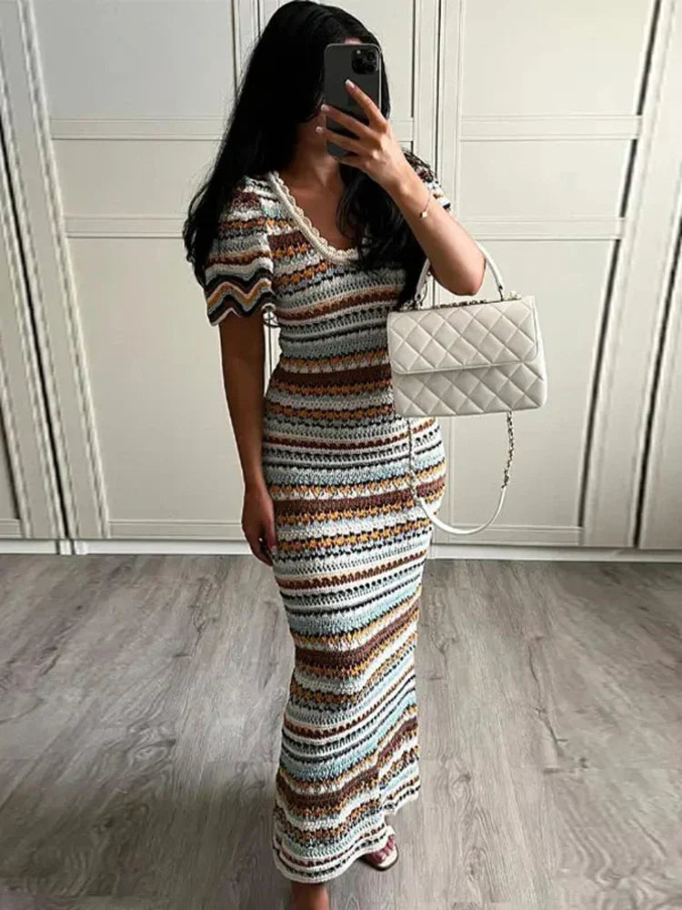 Kvinnors Sommarklänning Luftig Design Kvalitetsmaterial för Fest och Midsommar 1