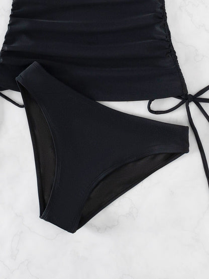 Baddräkt Dam Tankini med Korsade Remmar i Nylon-4