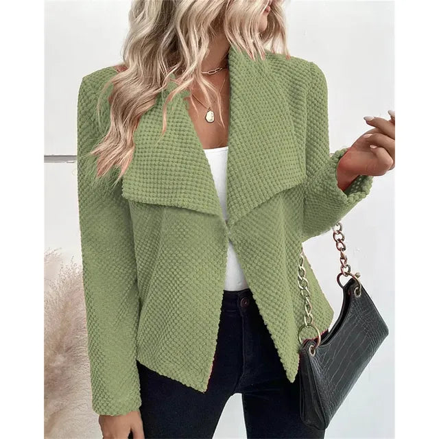 Kvinnors Blazer Skräddarsydd Polyester Viskos Elegant-6