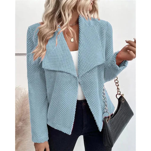 Kvinnors Blazer Skräddarsydd Polyester Viskos Elegant-1